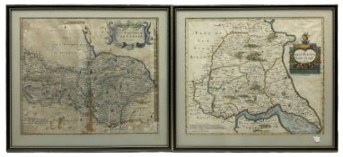 Robert Morden (British c.1650-1703): 'The East Riding' and 'North Riding of Yorkshire'