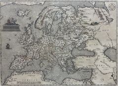 Abraham Ortelius (Flemish 1527-1598): 'Europae' Map of Europe