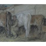 Henry Mansfield Childerstone (British 1873-1942): Milking Time