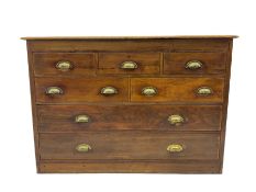 19th century stained beech and pine chest