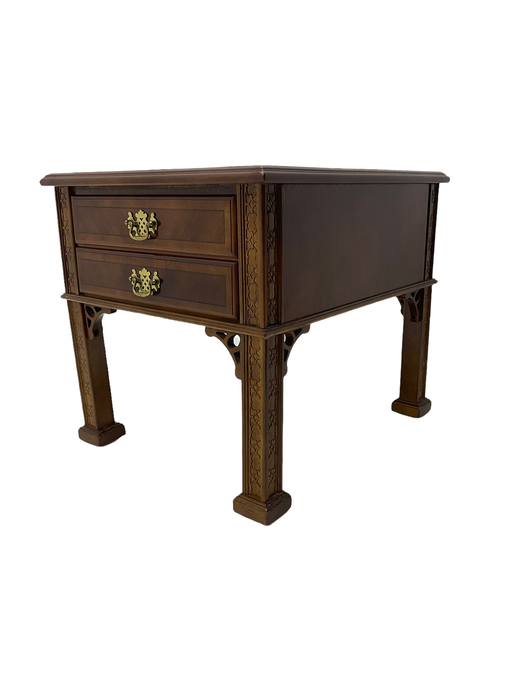 Georgian design mahogany lamp table - Image 3 of 6