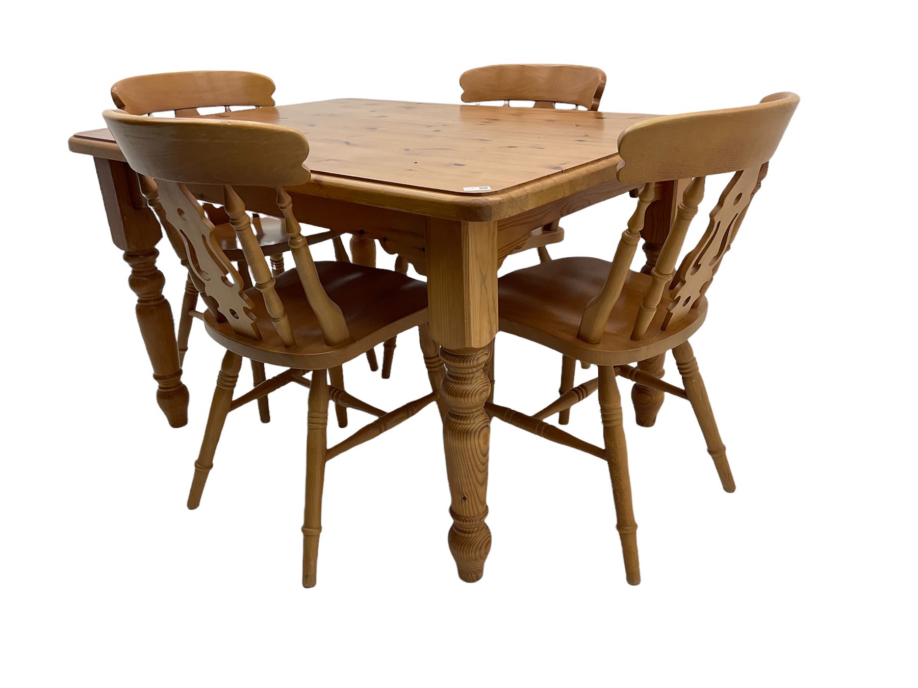 Rectangular pine dining table - Image 2 of 6