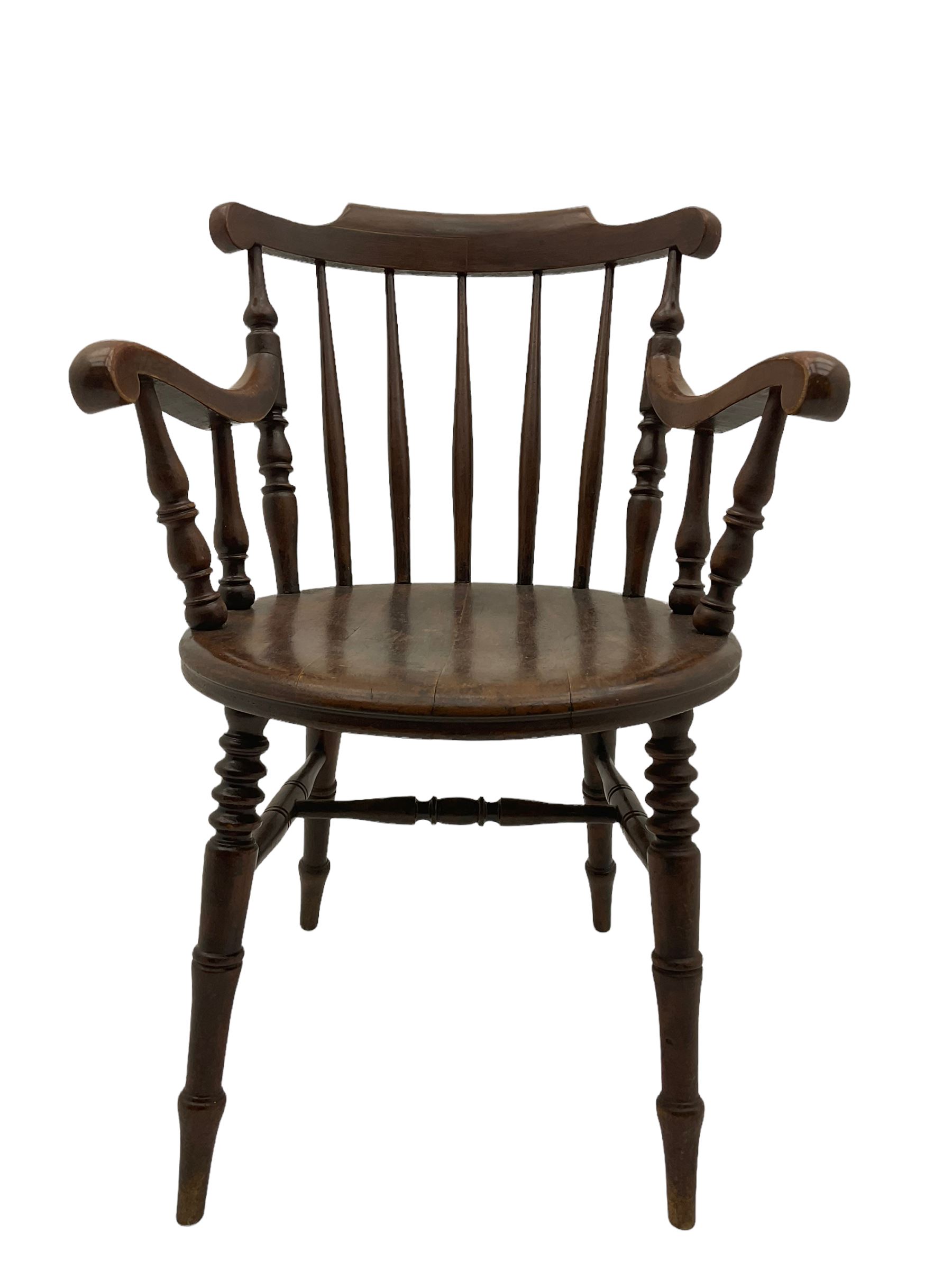 Late 19th century stained beech 'Penny' chair with "Ibex" label underneath