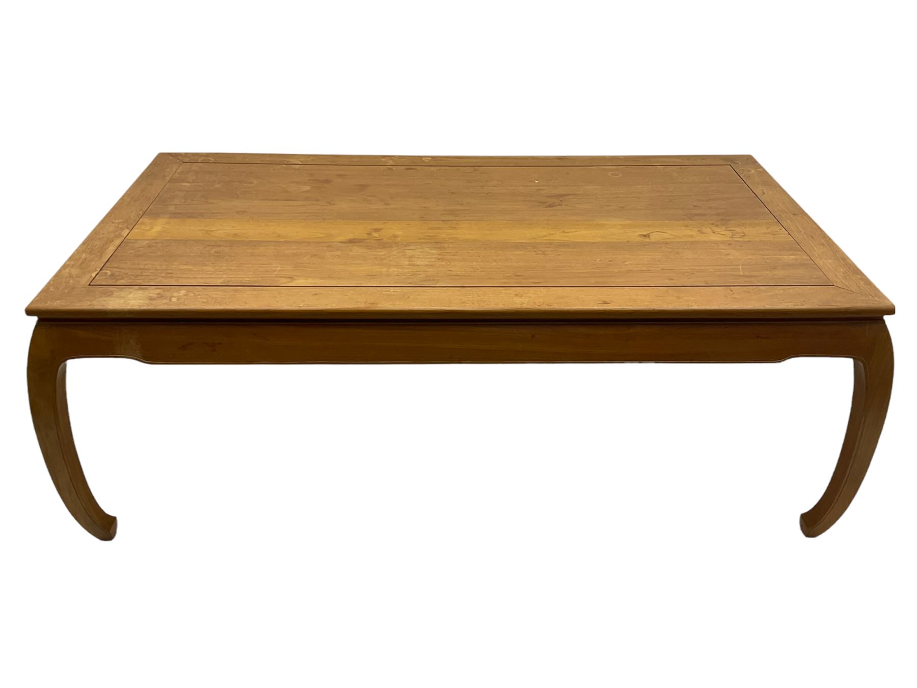 Oriental hardwood rectangular dining table - Image 6 of 22