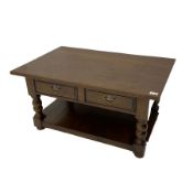 Solid oak coffee table