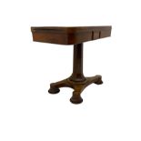 Victorian highly figured mahogany card table