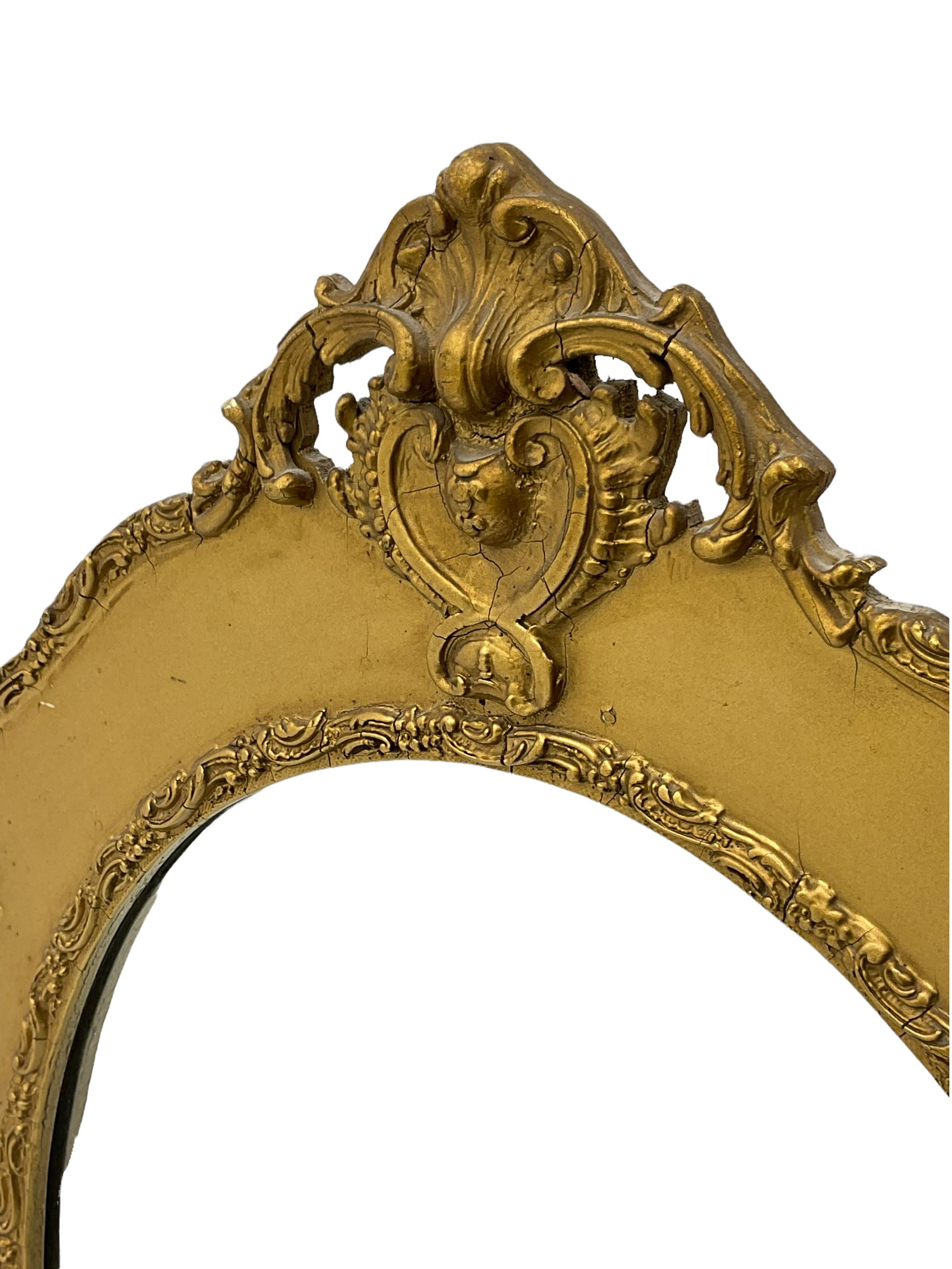 Early 20th century gilt wood and gesso wall mirror - Image 4 of 4