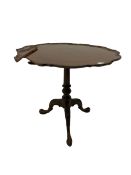 Chippendale design mahogany tilt top occasional table