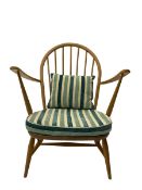 Ercol - beech low easy armchair