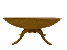 Ercol - light elm drop leaf coffee table