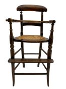 Victorian stained beech child's highchair