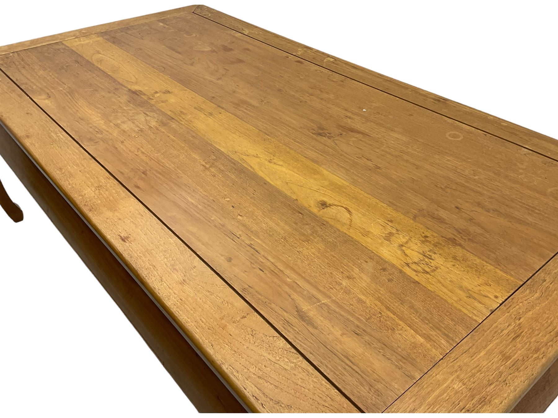 Oriental hardwood rectangular dining table - Image 22 of 22