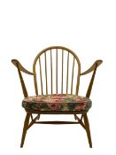 Ercol - beech low easy armchair