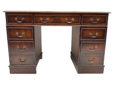 Georgian design twin pedestal desk