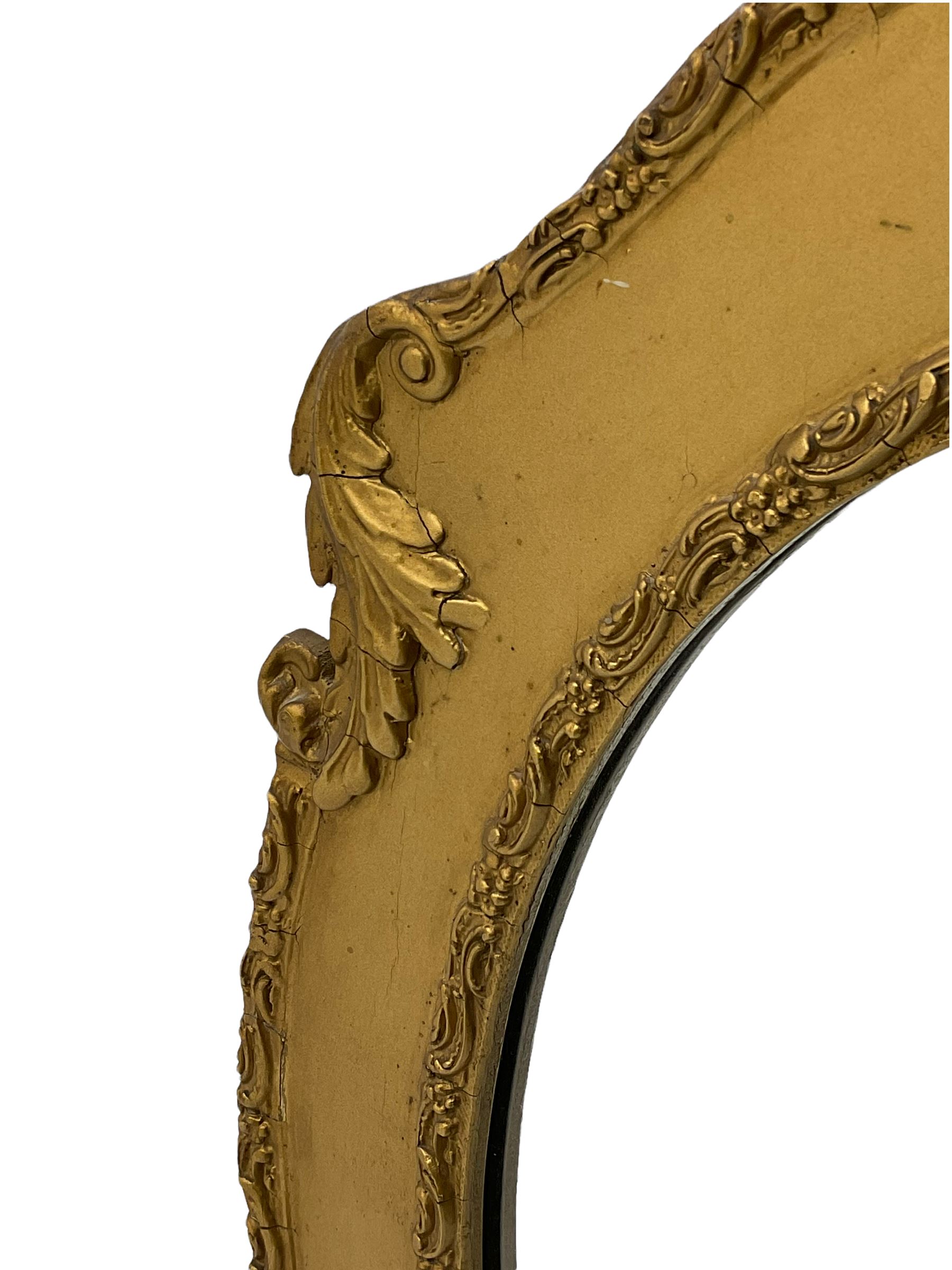 Early 20th century gilt wood and gesso wall mirror - Image 2 of 4