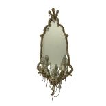 Mid to late 20th century Venetian style glass girandole / mirror