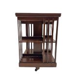 Edwardian mahogany revolving bookcase