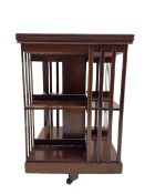 Edwardian mahogany revolving bookcase