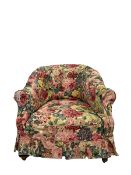 Victorian low tub shaped armchair