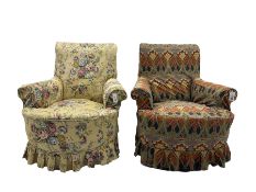 Pair Victorian armchairs