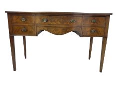 George III mahogany serpentine sideboard