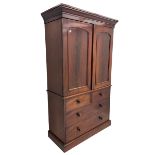 Victorian mahogany linen press