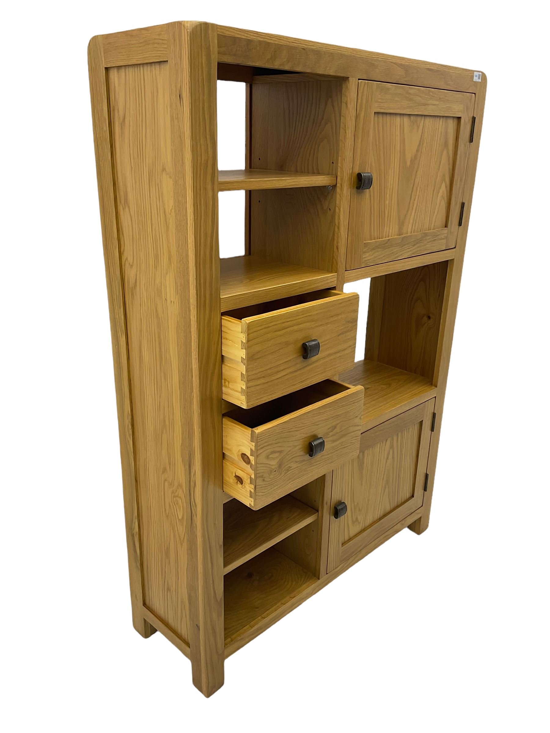 Combination oak wall unit - Image 6 of 6