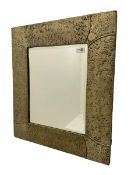 Early 20th century Arts & Crafts bevelled wall mirror