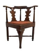 18th century elm corner chair