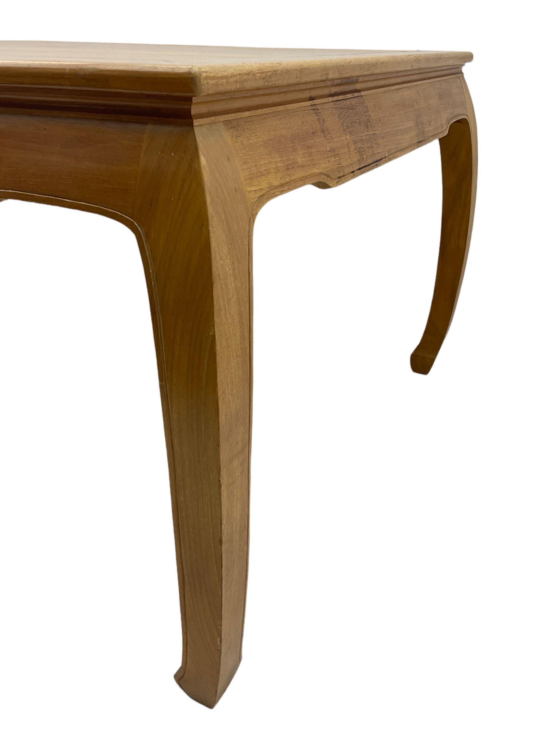 Oriental hardwood rectangular dining table - Image 21 of 22