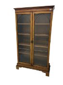 Georgian design mahogany bookcase display cabinet