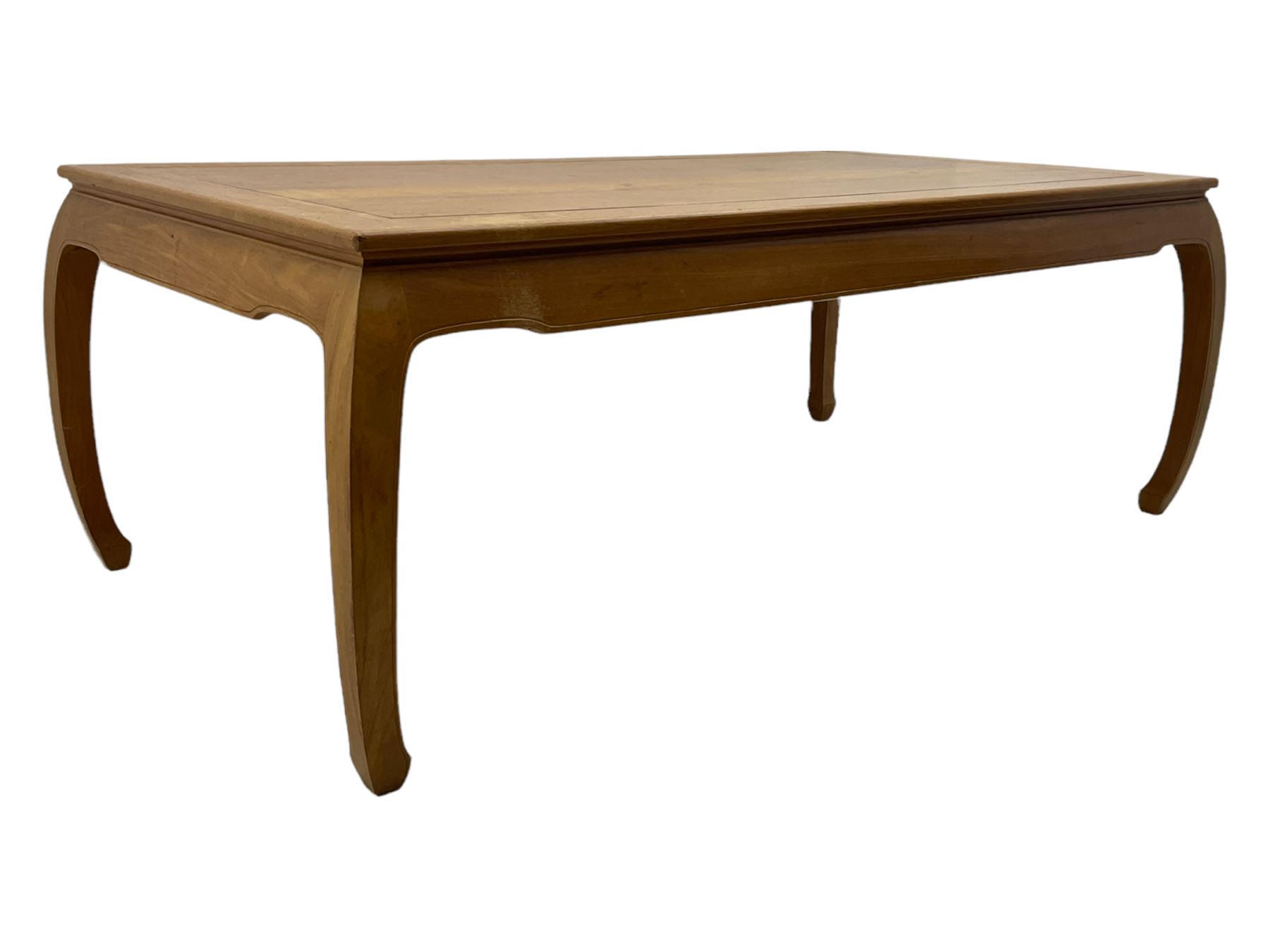 Oriental hardwood rectangular dining table - Image 10 of 22