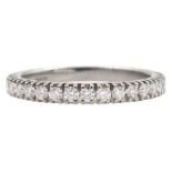 Platinum round brilliant cut diamond half eternity ring