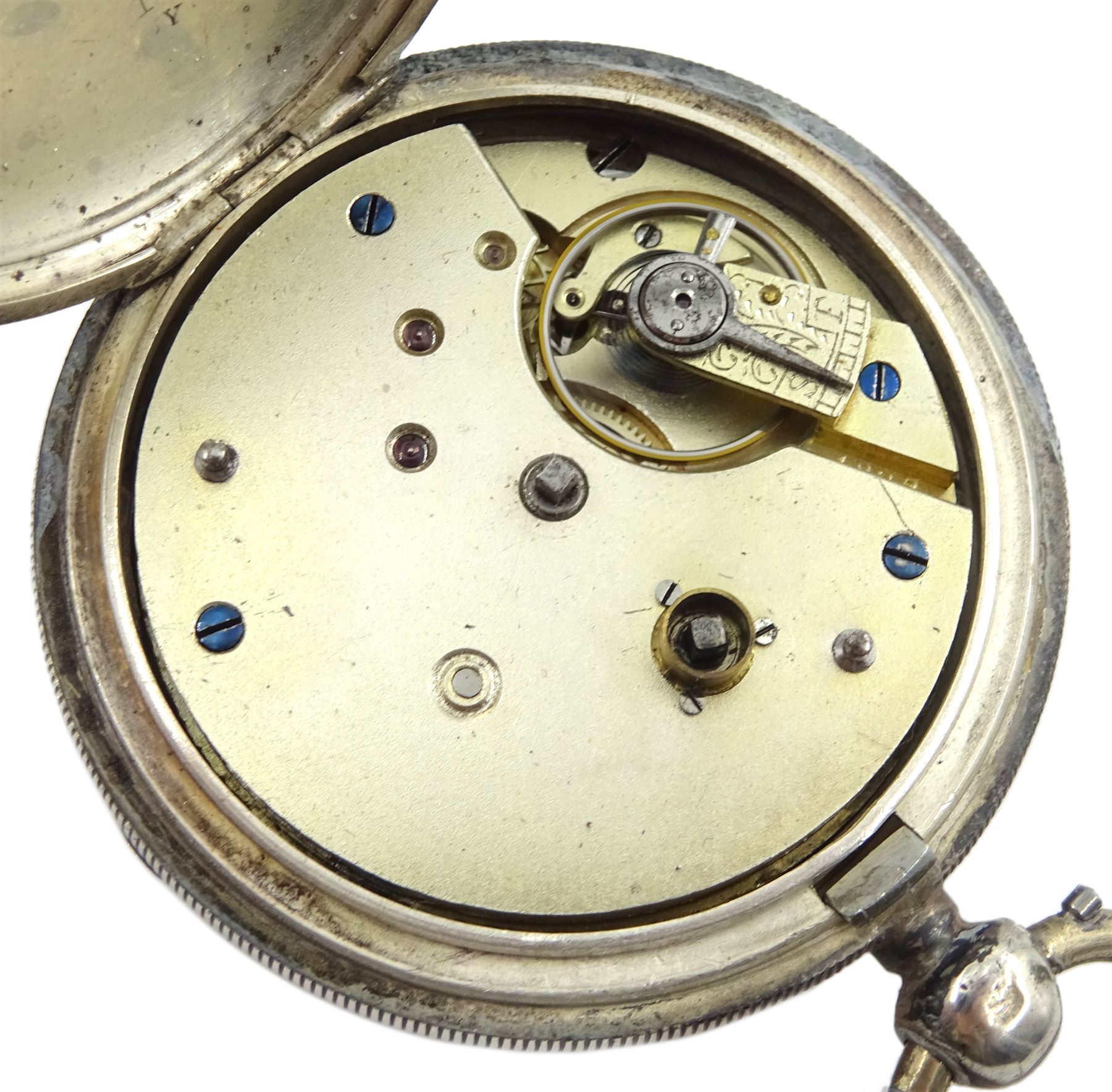 Edwardian silver open face 'The Express English Lever' pocket watch by J. G. Graves - Image 4 of 4