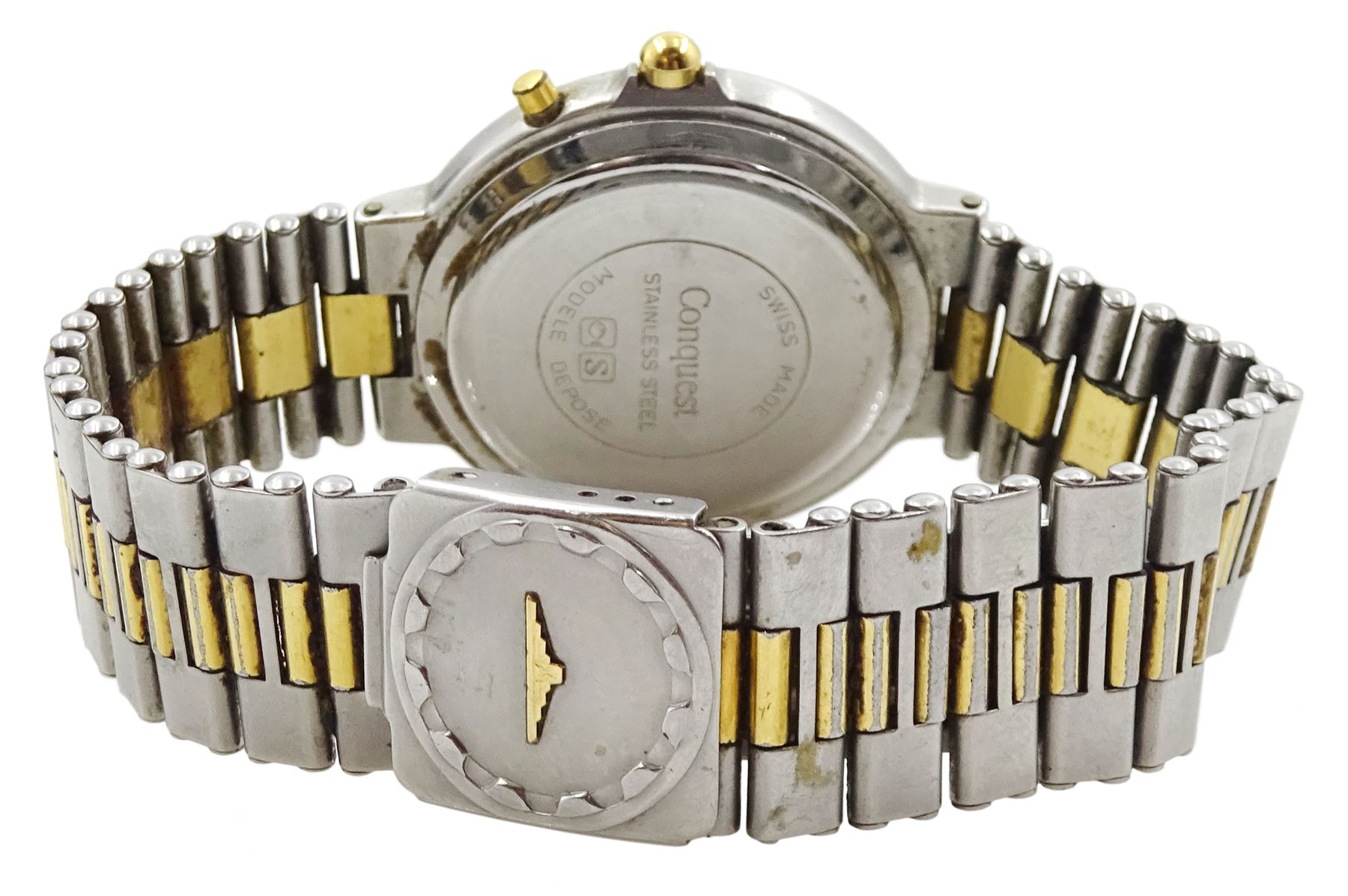 Longines Conquest gentleman's plated and stainless steel quartz wristwatch - Image 3 of 4