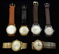 Six gentleman's automatic wristwatches including Jules Jungensen