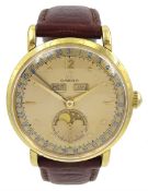 Omega Cosmic Moonphase triple calendar gentleman's 18ct gold manual wind wristwatch
