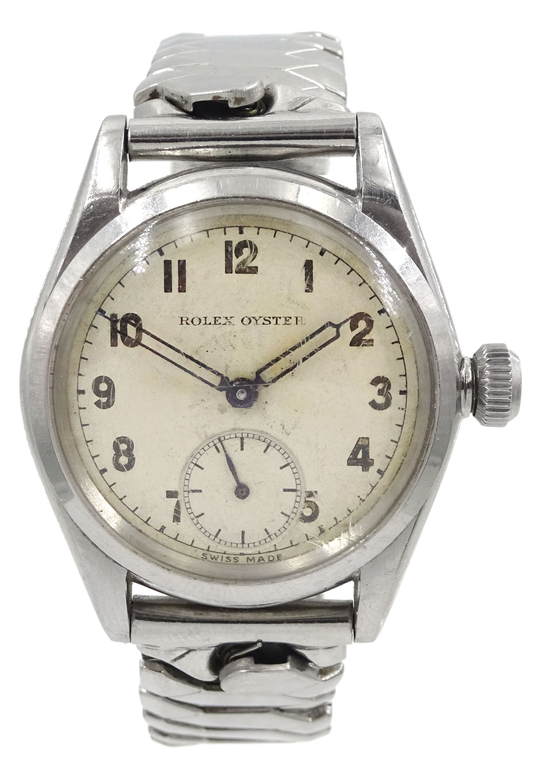 Rolex Oyster stainless steel manual wind wristwatch