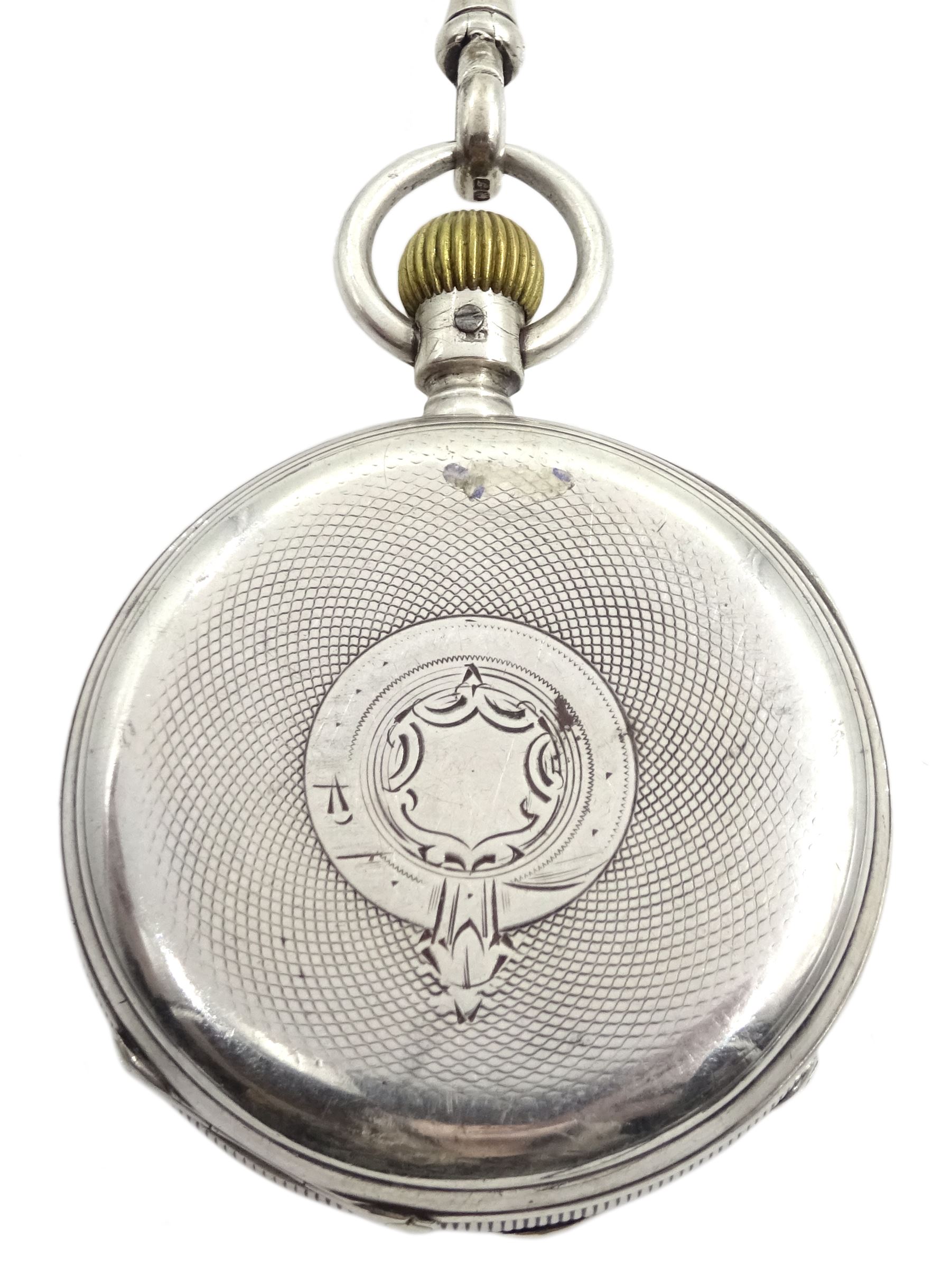 19th century silver open face keyless 'Riverside' pocket watch by American Watch Co - Image 3 of 4