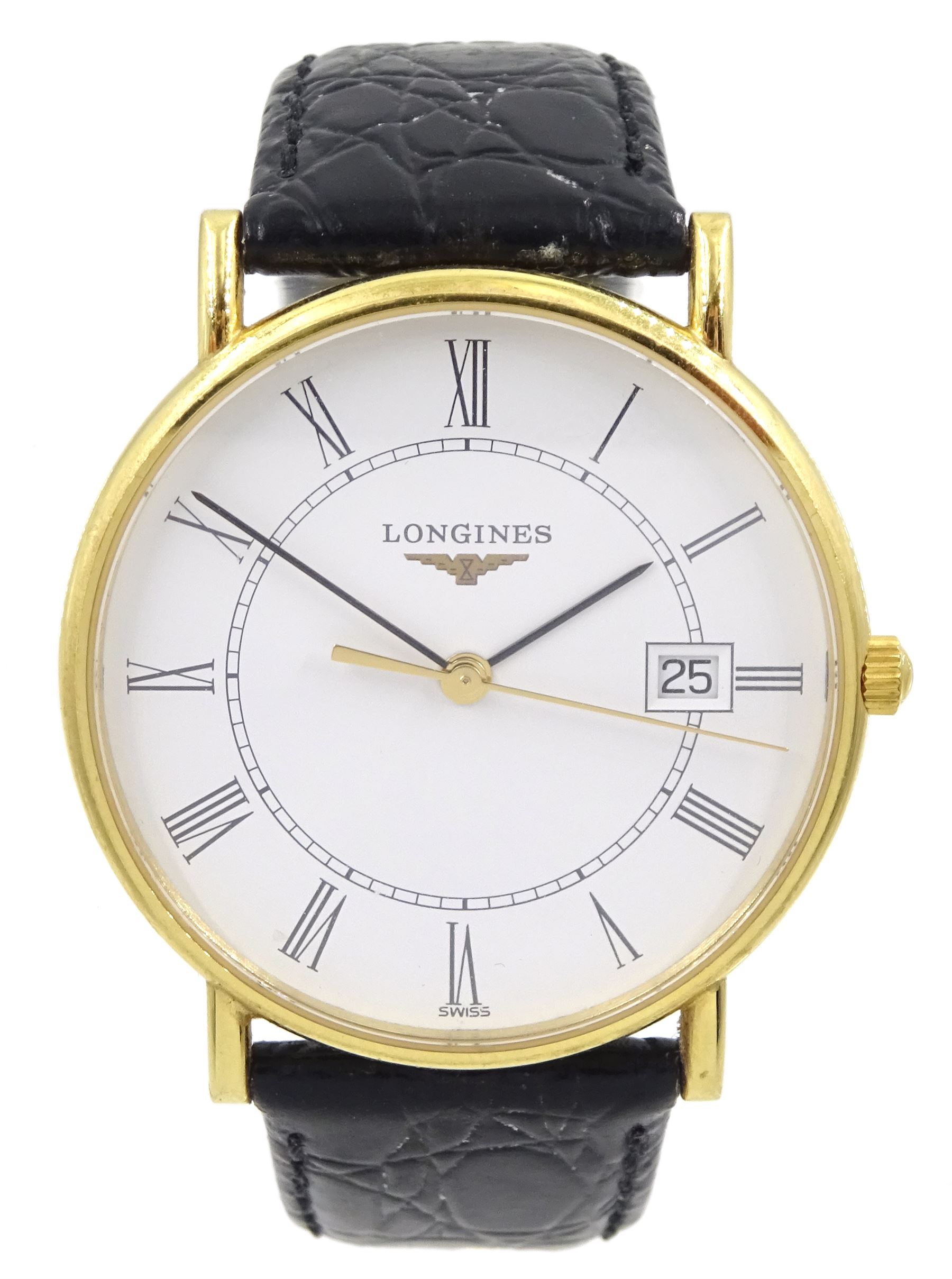 Longines Présence gentleman's 18ct gold quartz wristwatch