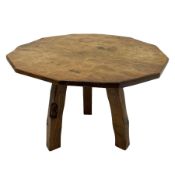 'Gnomeman' oak occasional table