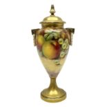Mid/late 20th century Royal Worcester vase and cover decorated by John Smith