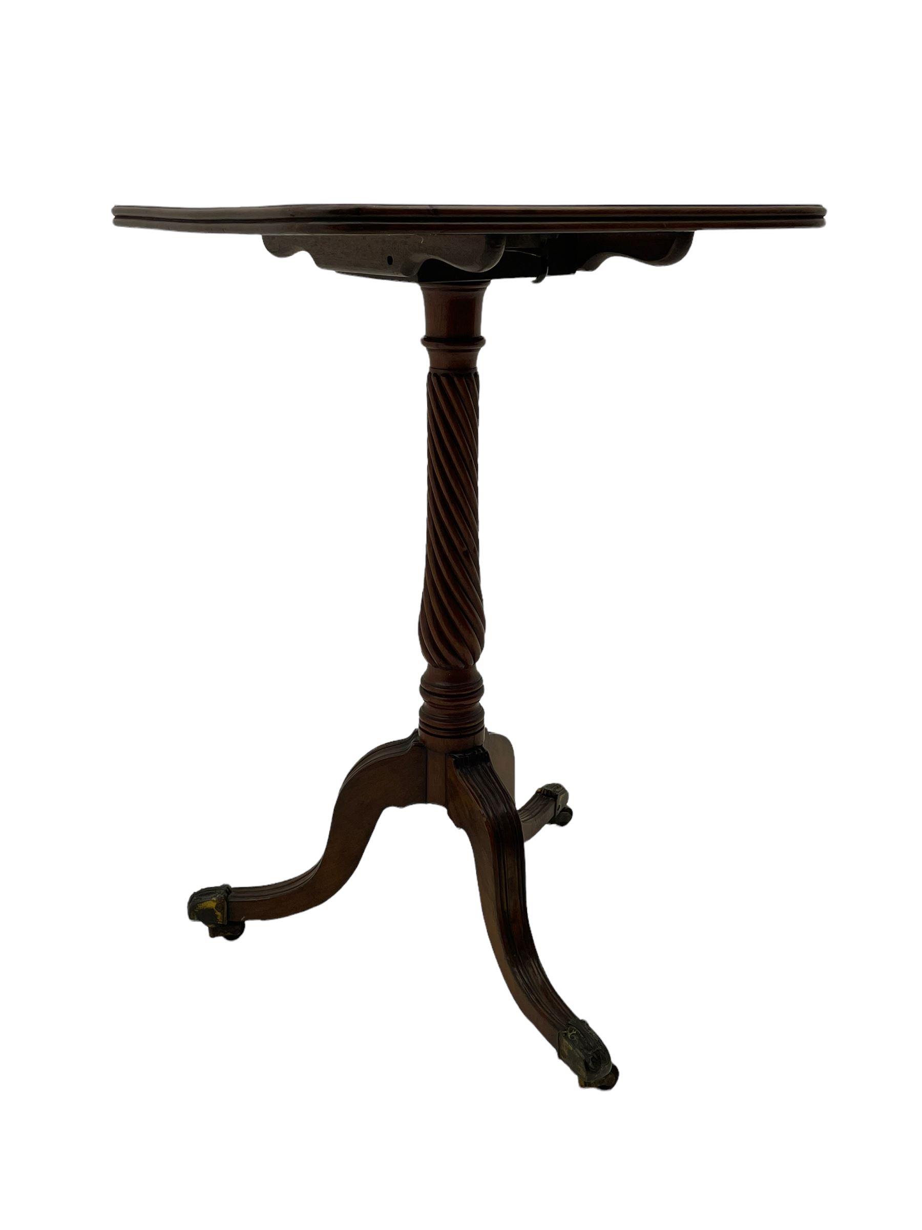 Regency mahogany tripod wine table - Image 3 of 10