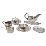 Early 20th century German silver table wares