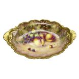 Mid 20th century Royal Worcester dish decorated by John Freeman