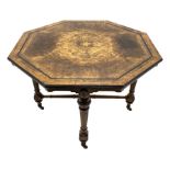 Late Victorian walnut centre table