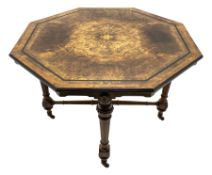 Late Victorian walnut centre table