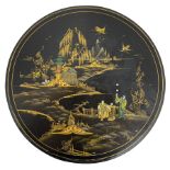 Early 20th century Chinoiserie lacquered circular occasional table