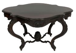 19th century Irish rosewood centre table