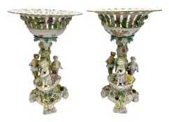 Pair of late 19th/early 20th century Continental table centre pieces
